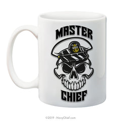 "Anchor Up" MCPO Skull - 15 oz Coffee Mug - NavyChief.com - Navy Pride, Chief Pride.