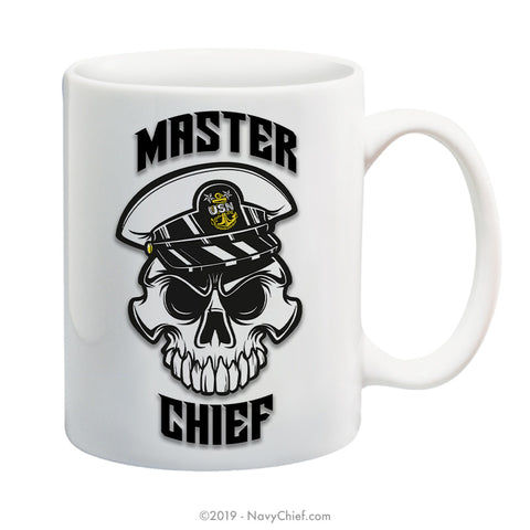 "Anchor Up" MCPO Skull - 15 oz Coffee Mug - NavyChief.com - Navy Pride, Chief Pride.