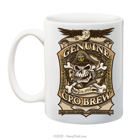 "CPO Brew" - 15 oz Coffee Mug - NavyChief.com - Navy Pride, Chief Pride.