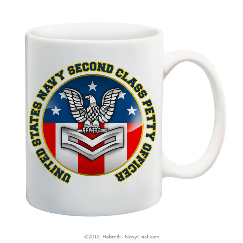 "United States Navy Second Class Petty Officer" 15 oz Coffee Mug - NavyChief.com - Navy Pride, Chief Pride.