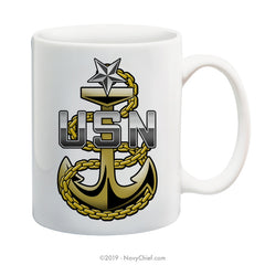 "Navy Senior Chief Fouled Anchor" - 15 oz Coffee Mug - NavyChief.com - Navy Pride, Chief Pride.