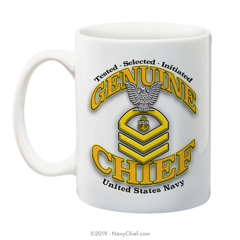 "Genuine Chief" - 15 oz Coffee Mug - NavyChief.com - Navy Pride, Chief Pride.