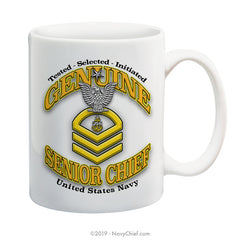 "Genuine Senior Chief" - 15 oz Coffee Mug - NavyChief.com - Navy Pride, Chief Pride.