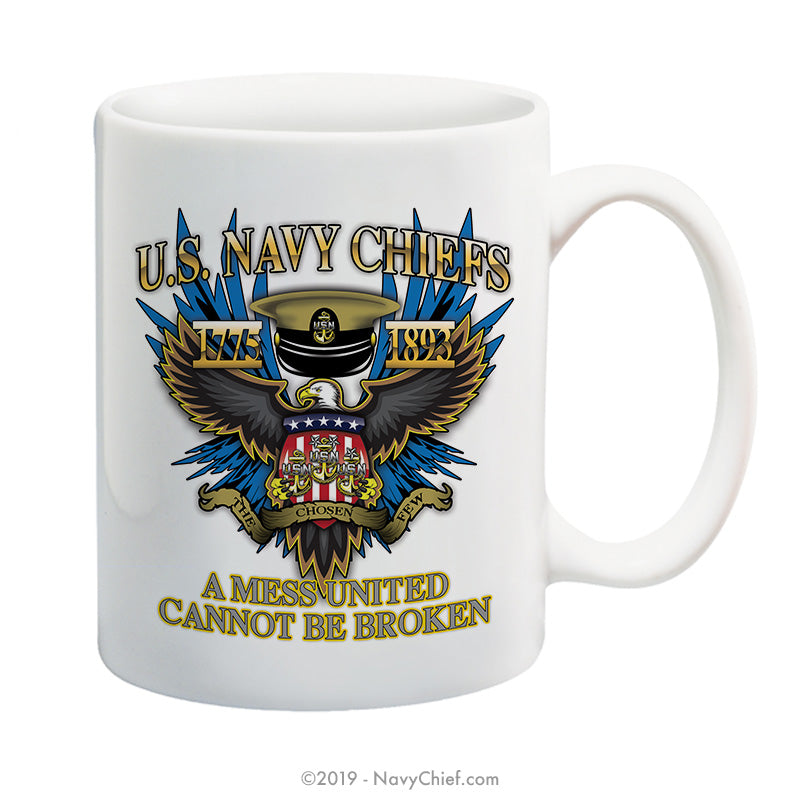 "A Mess United" - 15 oz Coffee Mug - NavyChief.com - Navy Pride, Chief Pride.