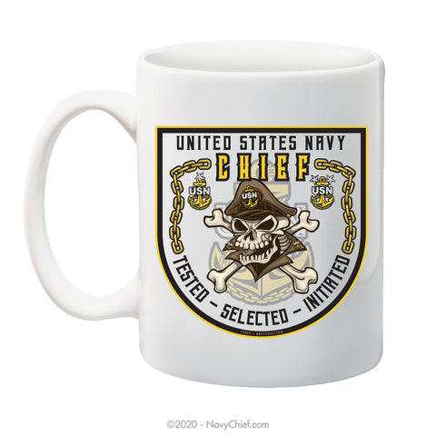 Original CPO2 Skull - 15 oz Coffee Mug - NavyChief.com - Navy Pride, Chief Pride.