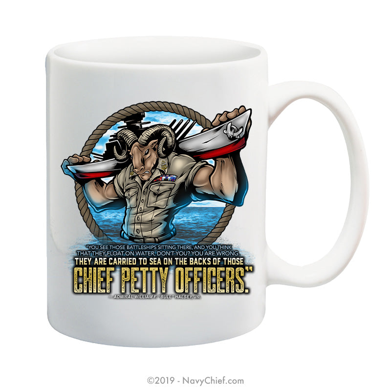 "Carried to Sea" - 15 oz Coffee Mug - NavyChief.com - Navy Pride, Chief Pride.