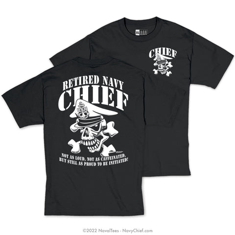 "Retired Skull & Crossbones" Tee | Black