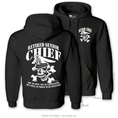 "Retired Senior Chief" Hooded Sweatshirt | Black