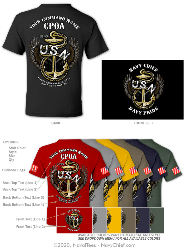 Semi Custom Bulk Order - "Honor The Anchor" - NavyChief.com - Navy Pride, Chief Pride.