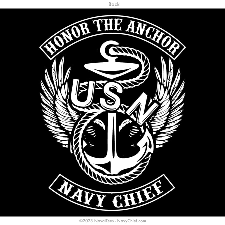 "Honor The Anchor" Hooded Sweatshirt - Black