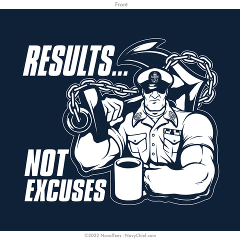 "RESULTS" Hooded Sweatshirt - Navy