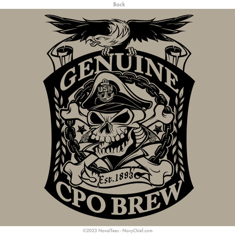 "CPO Brew" Long Sleeve Tee - Khaki