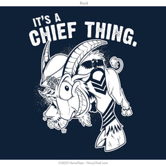 "Chief Thing" Hooded Sweatshirt - Navy
