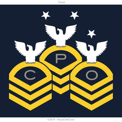 "Chevrons" Polo, Navy - NavyChief.com - Navy Pride, Chief Pride.