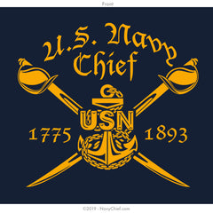 "The Chosen Few" Tribal Polo, Navy - NavyChief.com - Navy Pride, Chief Pride.