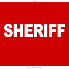 CPO Sheriff T-shirt, Red - NavyChief.com - Navy Pride, Chief Pride.